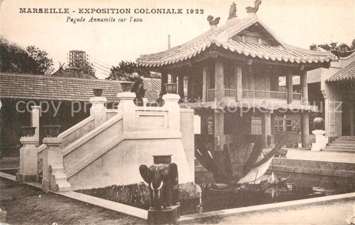 Exposition Coloniale Marseille 1922  Pagode Annamite sur l'Eau