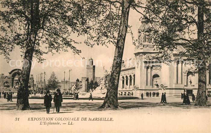Exposition Coloniale Marseille 1922  Esplanade