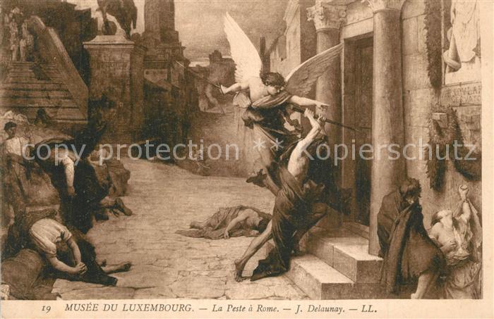 Kuenstlerkarte J. Delaunay La Peste a Rome