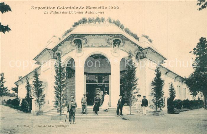 Exposition Coloniale Marseille 1922  Palais des Colonies Autonomes