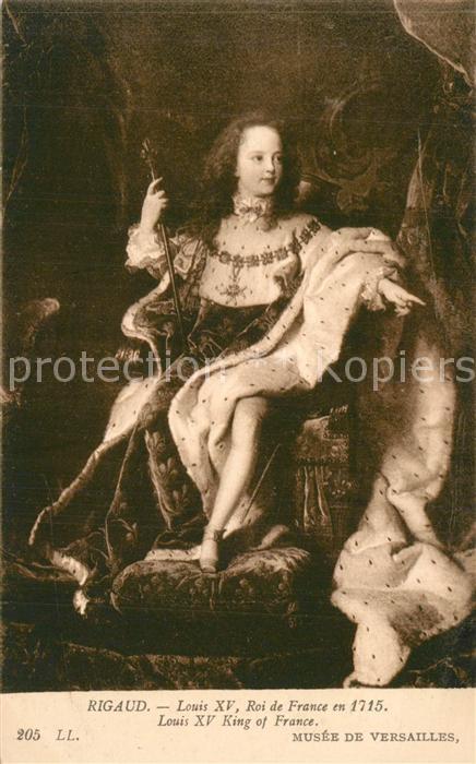 Adel Frankreich Louis XV Roi de France K?nstlerkarte Rigaud