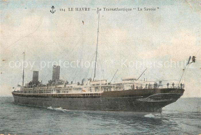 Dampfer Oceanliner Transatlantique La Savoie Le Havre