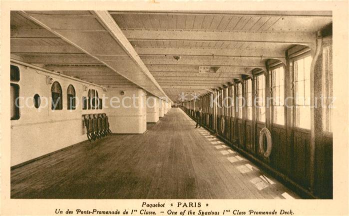 Dampfer Oceanliner Paquebot Paris Ponts-Promenade