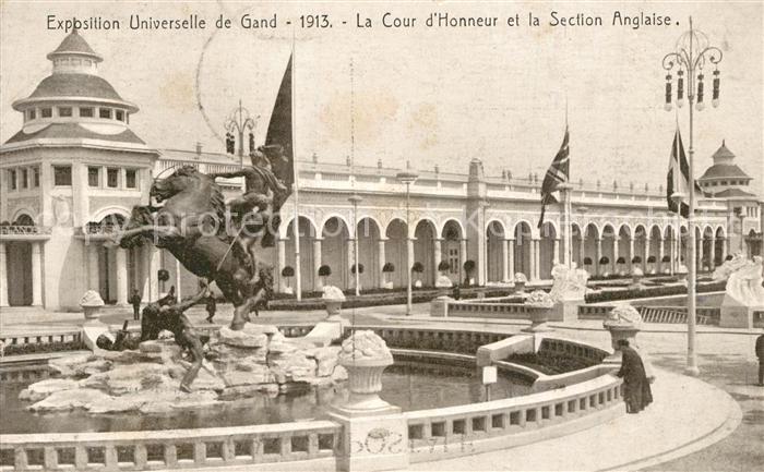 Exposition Universelle Gand 1913 Cour d Honneur Section Anglaise