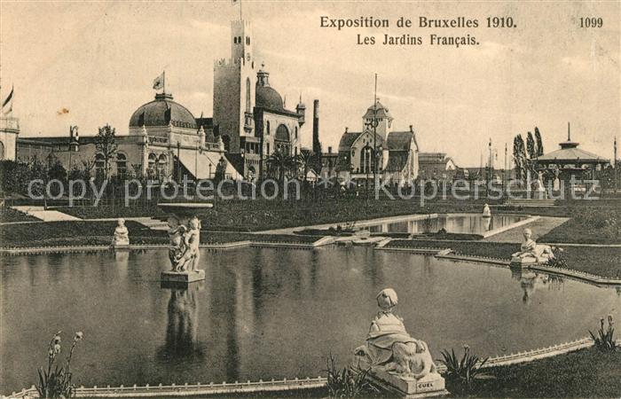 Exposition Universelle Bruxelles 1910 Jardins Francais