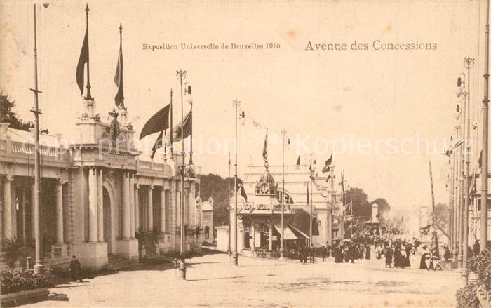 Exposition Universelle Bruxelles 1910 Avenue des Concessions