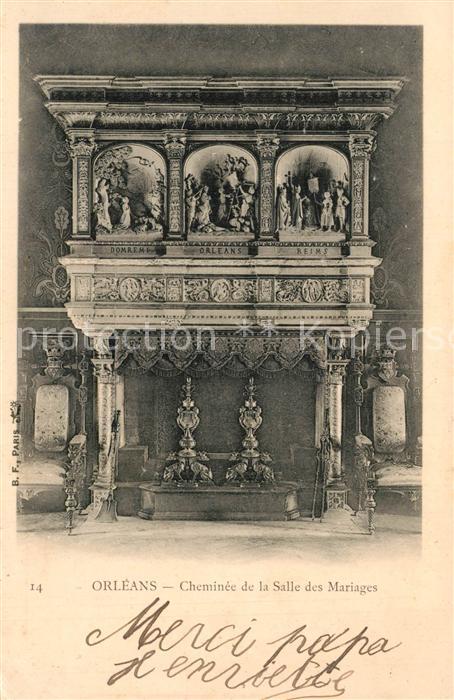 Orleans Loiret Chemin?e de la Salle des Mariages