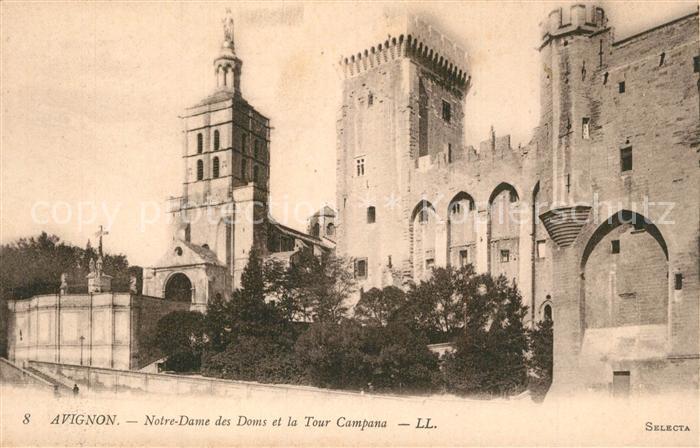 Avignon Vaucluse Notre Dame des Doms et la Tour Campana