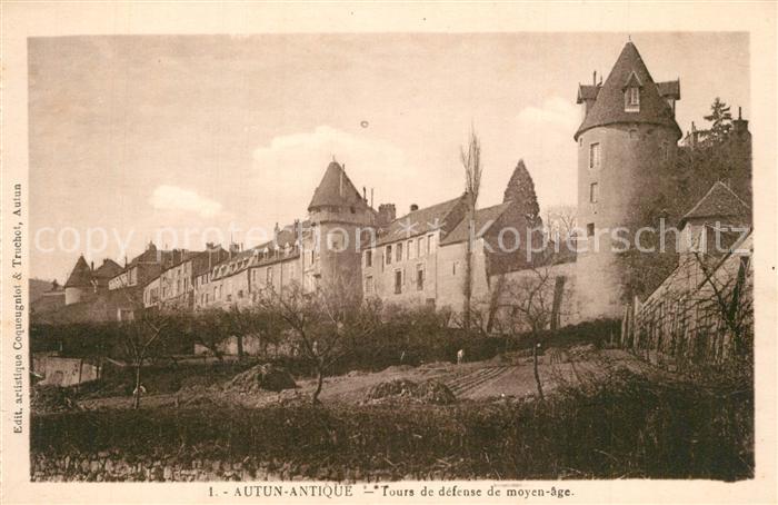 Autun Tours de defense de moyen age