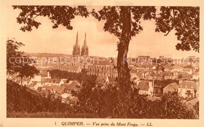 Quimper Vue prise du Mont Frugy