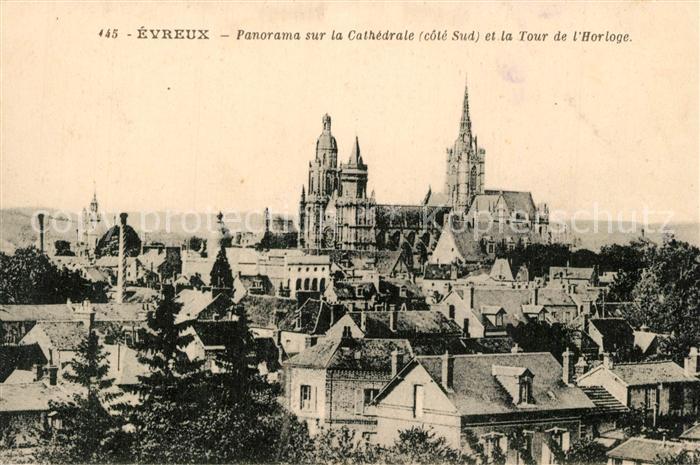 Evreux avec Cathedrale et Tour de L Horloge