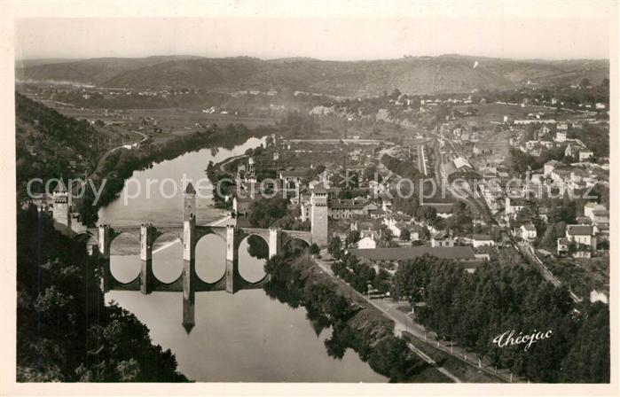 Cahors en Quercy Fliegeraufnahme Pont Valentr? Croix Magne