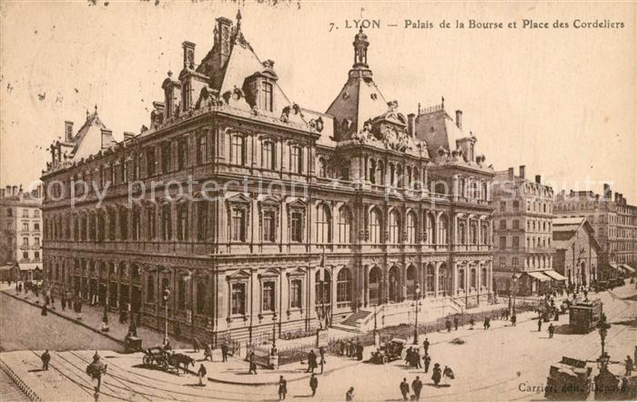 Lyon France Palais de la Bourse et Place des Cordel
