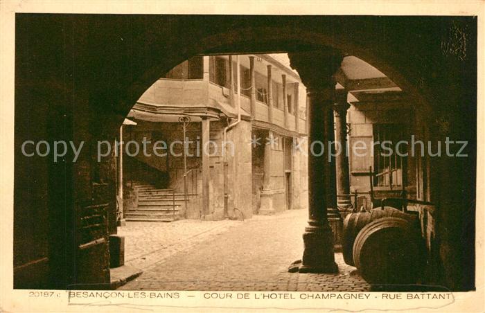 Besancon les Bains Cour de L Hotel Champagny Rue Battant
