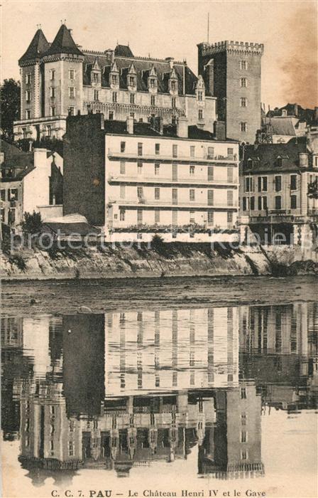 Pau 64 Chateau Henri 4. et le Gave