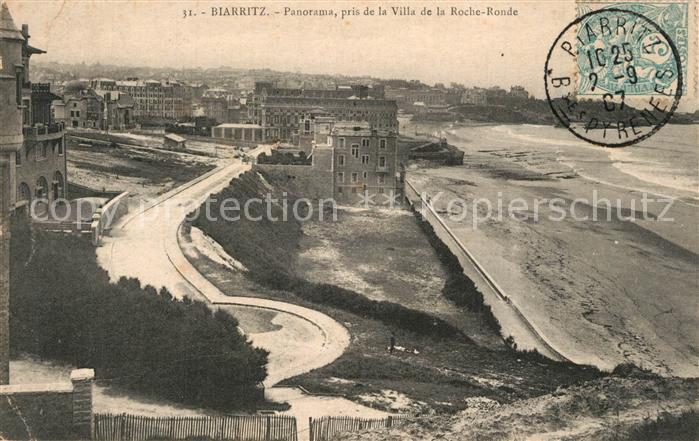 Biarritz Pyrenees Atlantiques Pris de la Ville de la Roche Ronde