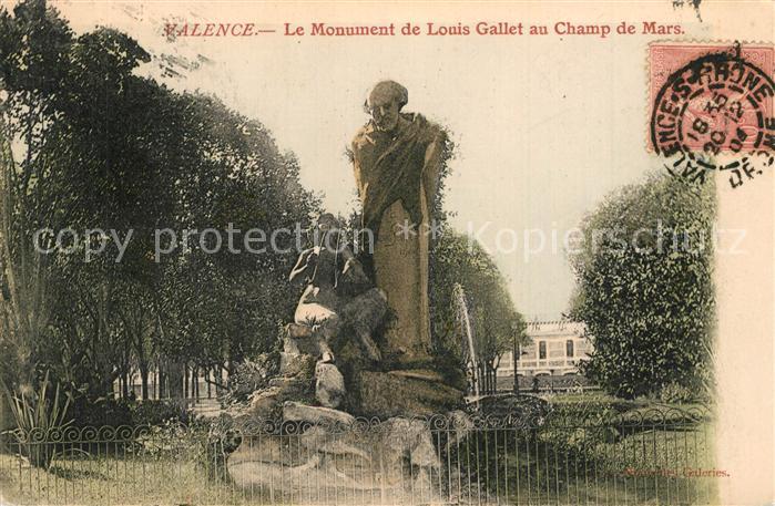 Valence Tarn-et-Garonne Monument de Louis Gallet au Champ de Mars