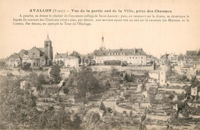 Avallon Vue prise des Chaumes
