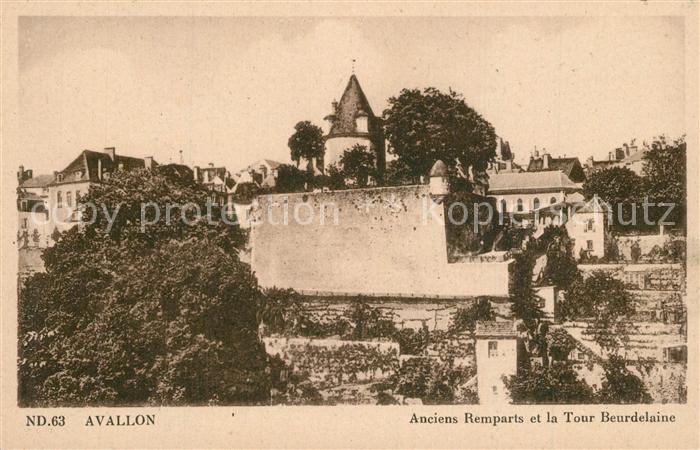 Avallon Anciens Remparts et la Tour Beurdelaine