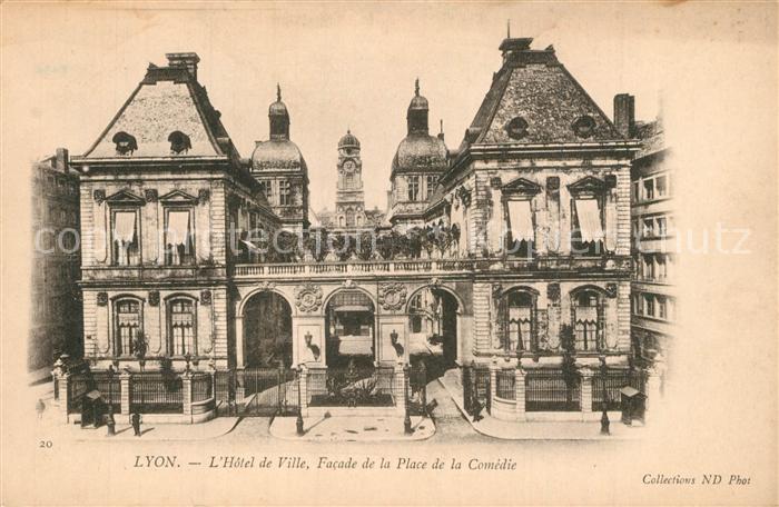 Lyon France Hotel de Ville Place de la Comedie