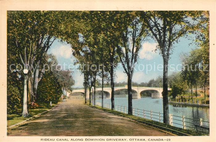 Ottawa Canada Rideau Canal Along Dominion Driveway