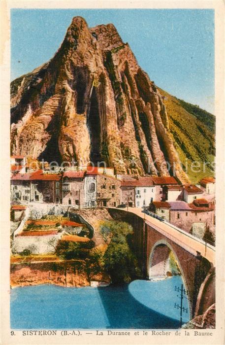 Sisteron La Durance et le Rocher de la Baume