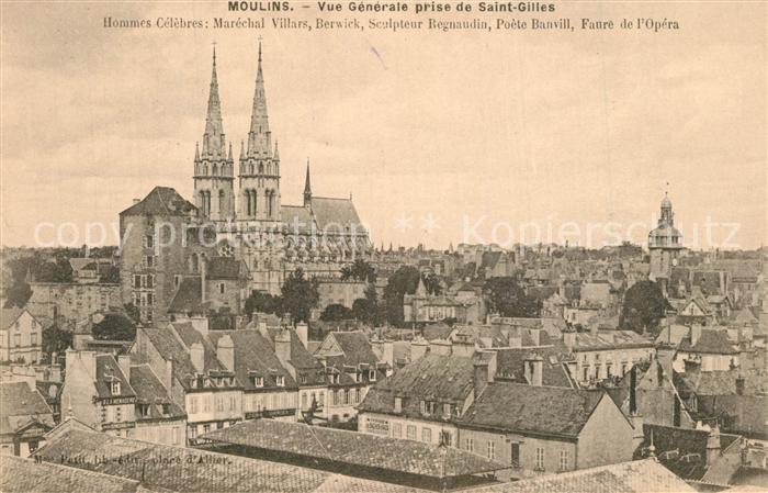 Moulins Allier Vue prise de Saint Gilles