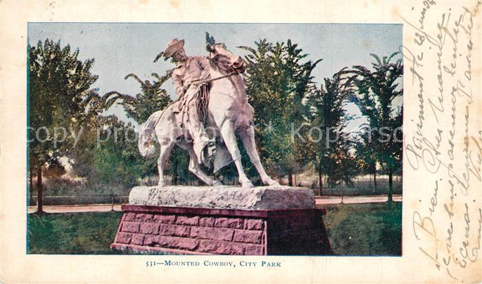 Fairmount City City Park Mounted Cowboy