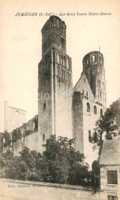 Jumieges Les deux Tours Norte Dame