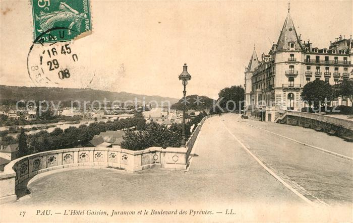 Pau 64 Hotel Gassion Jurancon et Boulevard des Pyr?n?es
