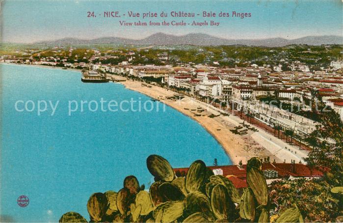 Nice Alpes Maritimes Vue prise du Chateau Bale des Anges