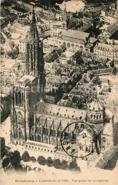 Strasbourg Alsace Fliegeraufnahme Cathedrale et Ville
