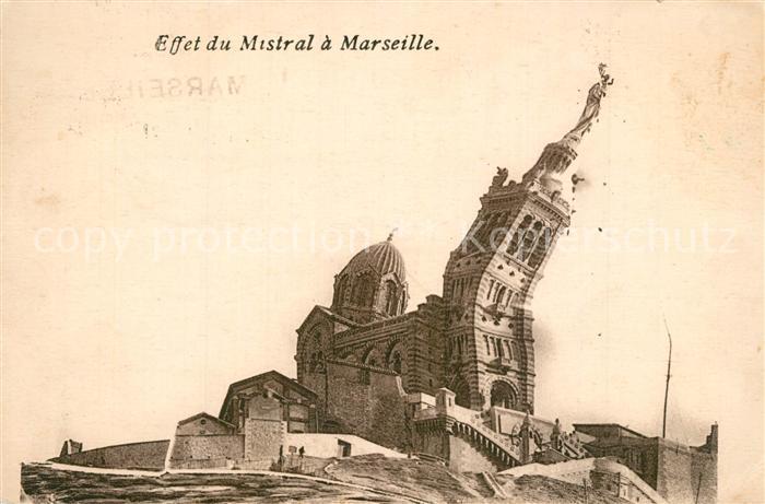 Marseille Bouches-du-Rhone Effet du Mistral