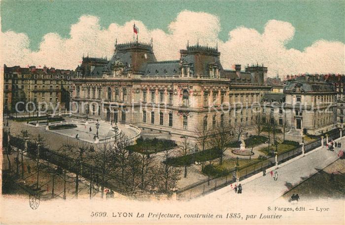 Lyon France La Prefecture construite en 1885 par Louvier