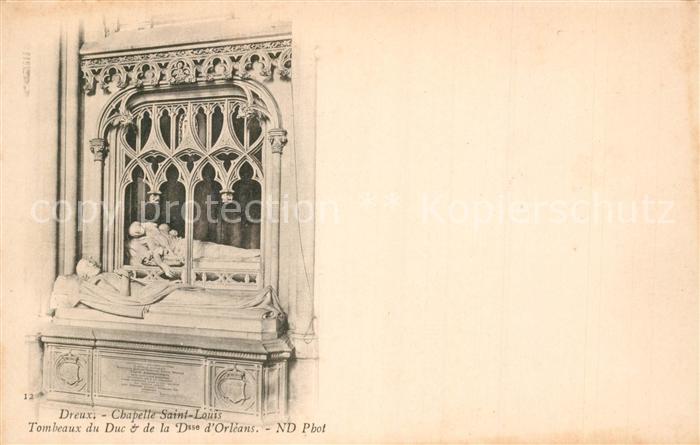 Dreux Chapelle Saint Louis Tombeaux du Duc et de la Duchesse d Orléans