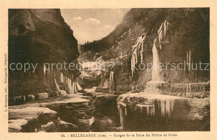 Bellegarde-sur-Valserine Gorges de la Perte du Rhône en hiver