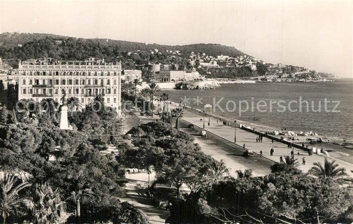 Nice Alpes Maritimes Vue prise du Ruhl sur les Jardins Albert Ier au fond Mont B