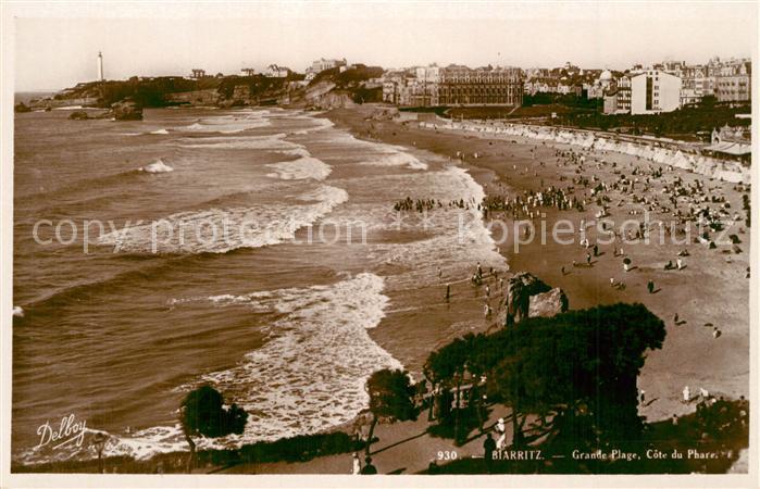 Biarritz Pyrenees Atlantiques Grande Plage Côte du Phare
