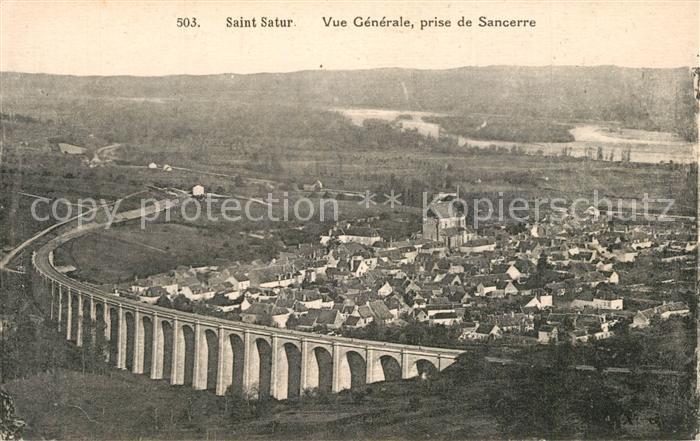 Saint-Satur Vue Generale prise de Sancerre Viaduc