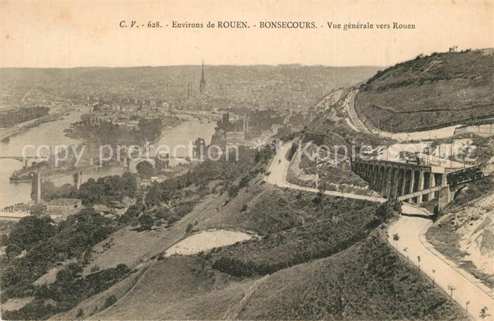 Bonsecours 76 Vue Generale vers Rouen