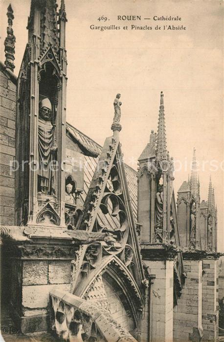Rouen Cathedrale Gargouilles et Pinacles de l'Abside