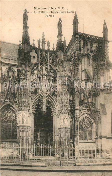 Louviers Eure Eglise Notre Dame Porche