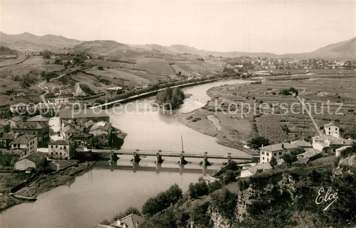 Behobie La Bidassoa Pont Ile des Faisans et Béh