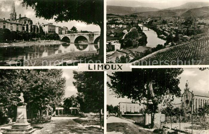 Limoux Pont Neuf Eglise les Trois Ponts Ile de Sournies Institution Agricole Sai