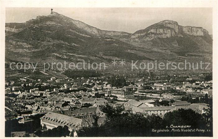 Chambery Savoie Vue Generale Monts Nivolet et Penay Alpes