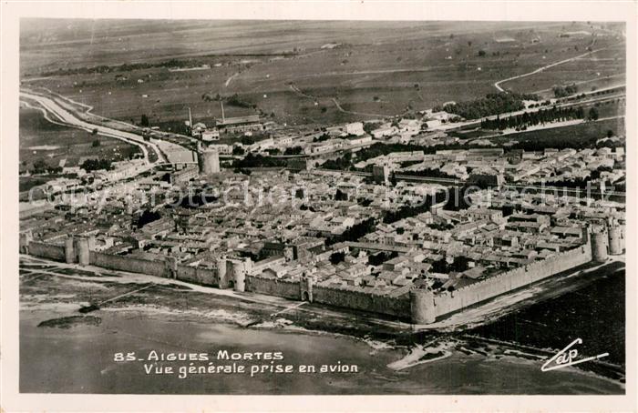 Aigues-Mortes Gard Vue Generale prise en avion