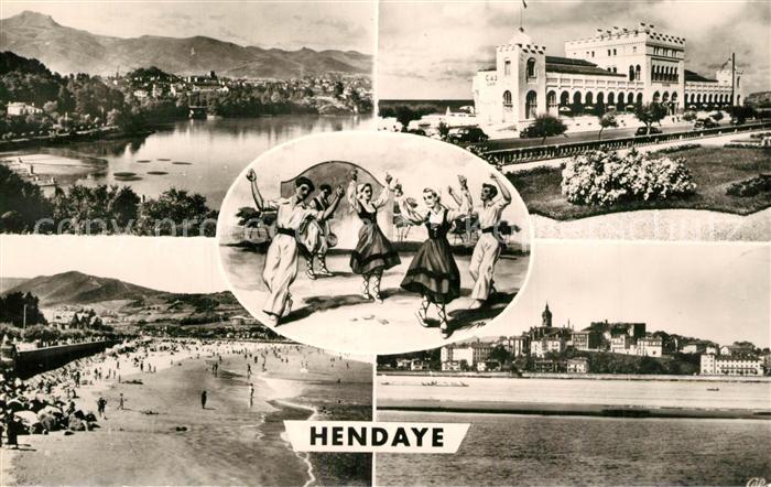 Hendaye Pyrenees Atlantiques Vue Generale Casino Le Fandango Plage F