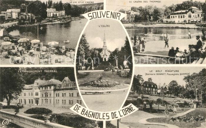 Bagnoles-de-l Orne Lac Casino Etablissement Thermal Golf Miniature Eglise
