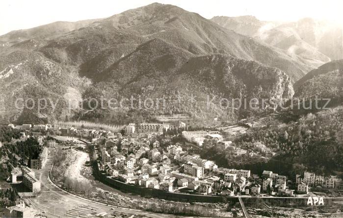 Amelie-les-Bains-Palalda Vue panoramique et la chaîne des Pyrénées