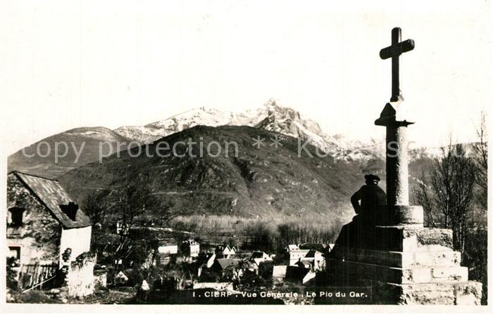 Cierp-Gaud Vue Generale Croix Plo du Oar Chaîne des Pyrénées